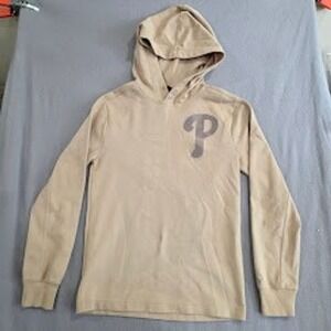 Fanatics Signature Philadelphia Phillies Hoodie Tan Khaki Pullover Mens XS MLB